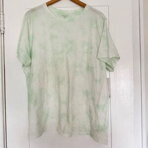 Athleta Daily Crew Tie-Dye Tee in Light Green